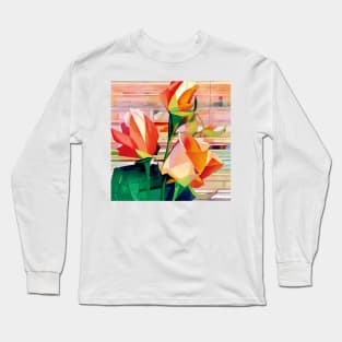 Stylized Roses Long Sleeve T-Shirt